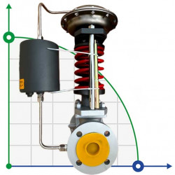Zawór redukcyjny DN100, korpus WCB, wlot ciśnienia 5 bar, wylot 3 bar, para, 1500 kg/h