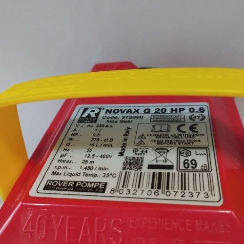 NOVAX G 20 HP 0,6 pompa zębata