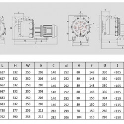 Pompa chemiczna do podchlorynu QHB-40012 GFRPP, 245 l/min, 12,5 m, 380 V, silnik ABLE, odśrodkowa, samozasysająca