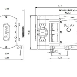 Kupar KLP 1 1/2 cala pompa krzywkowa, AISI 316 do wina, oleju, czekolady, glukozy