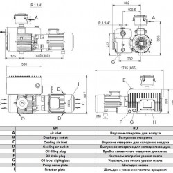 Pompa próżniowa Zinisan ZYVP-063/1,5 olejowa jednostopniowa