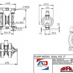 RUBY 150A-AP-NNN  pompa membranowa pneumatyczny