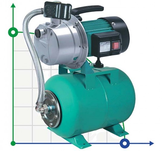 Pompownia odśrodkowa samozasysająca 1.0 kW Hmax 44m Qmax 73L / min stal nierdzewna 24L Ukraina AquaticaL