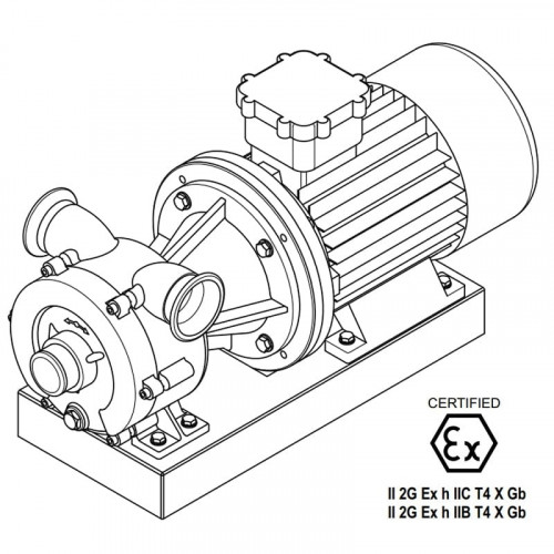 Pompa wirowa do transferu syropu LIVERANI GR ADPE NAUTIC 70 Inox, 500 l/min, TF 7.5 kW, 1400 rpm, 380V, Ex, AISI 316