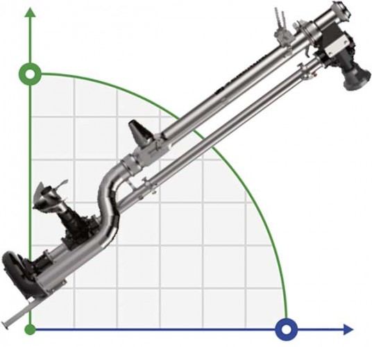 Veneroni LVTM 12/540, 5m, 360 m3/h pompa pionowa z WOM i śrubą mieszającą