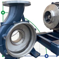 BGWH 300-460A (666/55), 160kW, 1450 pompa ze stali nierdzewnej pozioma