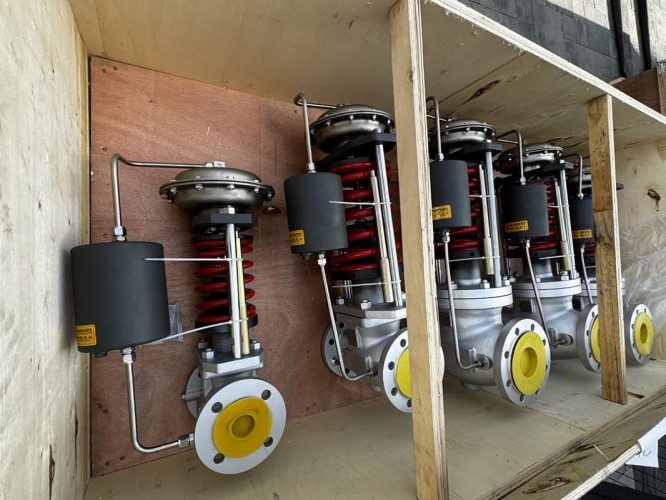 Zawór redukcyjny DN65, korpus WCB, wlot 5 bar, wylot 3 bar, para, 1000 kg/h