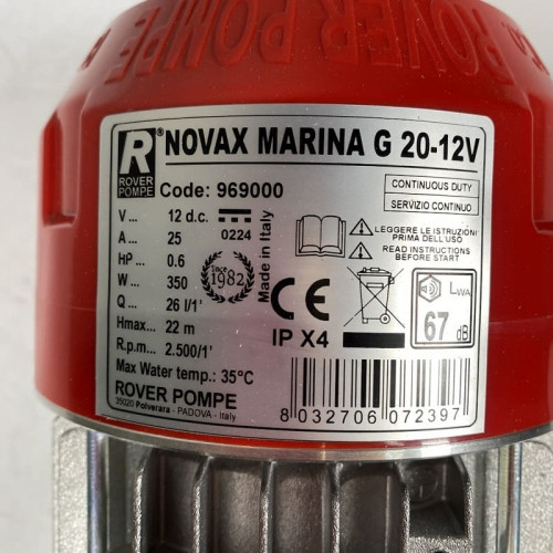 NOVAX MARINA G 20 12V pompa zębata do cieczy lepkich