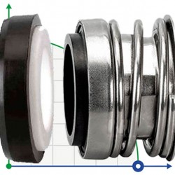 Uszczelnienie pompy wodnej mechaniczne R-16 3/4, CAR/CER, EPDM, 304