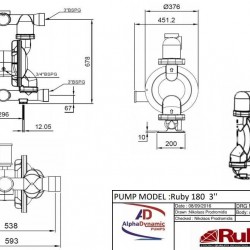 RUBY 180A-AP-NNN  pompa membranowa pneumatyczny
