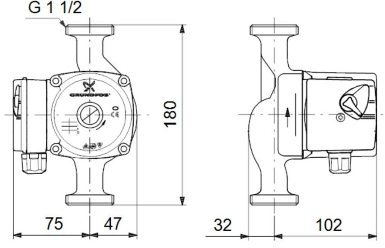 Pompa obiegowa Grundfos UPS 25-40 180