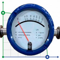 DN25 Przepływomierz rotametr KLZZ PN1 ze stali nierdzewnej do C2H5OH 40%, 100-1000 l/h Clamp