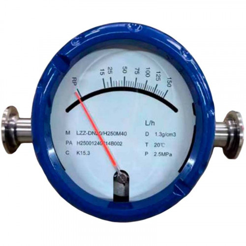 DN25 Przepływomierz rotametr KLZZ PN1 ze stali nierdzewnej do C2H5OH 40%, 100-1000 l/h Clamp