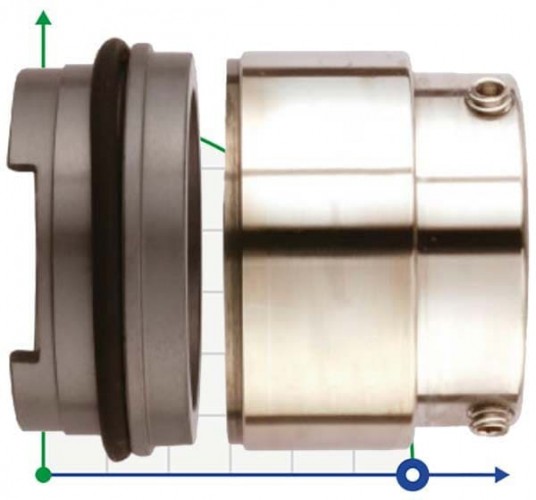 Uszczelnienie mechaniczne Grundfos Sarlin R-706SP 38, SIC/SIC, VITON, 304