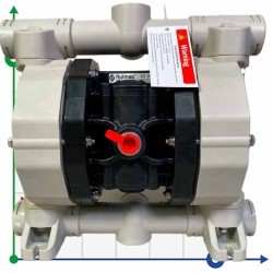 Pompa membranowa do kwasu azotowego PHOENIX P120 PP HYTREL+PTFE, 120 l/min