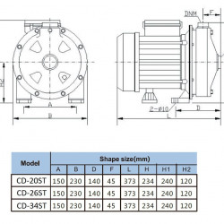 CD-34ST, INOX pompa wody