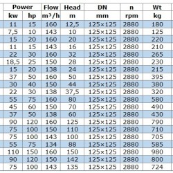 BGWB 125-100 (160/12,5), 11kW, 2880, Ex Pozioma pompa odśrodkowa