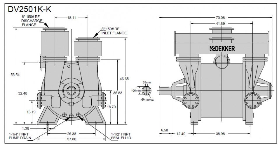 Pompa próżniowa DEKKER Maxima-K DV2501K-K