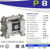 Pneumatyczna pompa membranowa FLUIMAC PHOENIX P08 PP NBR+PTFE, 7 l/min do pompowania lepkich cieczy
