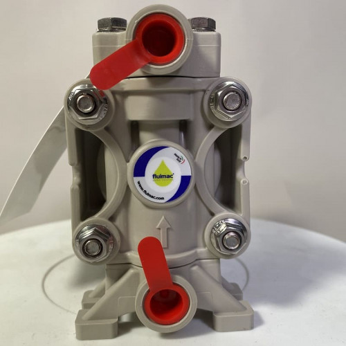 Pneumatyczna pompa membranowa FLUIMAC PHOENIX P08 PP NBR+PTFE, 7 l/min do pompowania lepkich cieczy