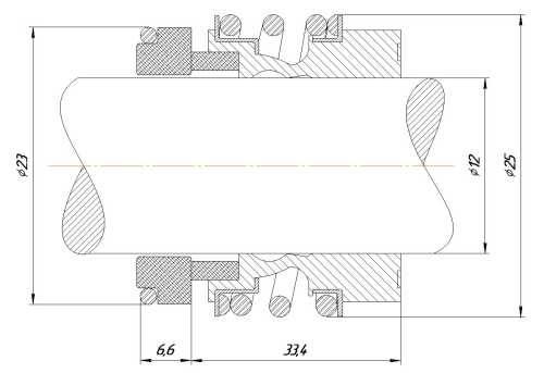 Uszczelnienie mechaniczne wału R-MG13 12, CAR/SIC, VITON, 304, G6