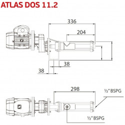 Śrubowa pompa dozująca ATLAS DOS 11.2-05-WIFI-0.50 HP-3.40-2800-A-N-HYPALON