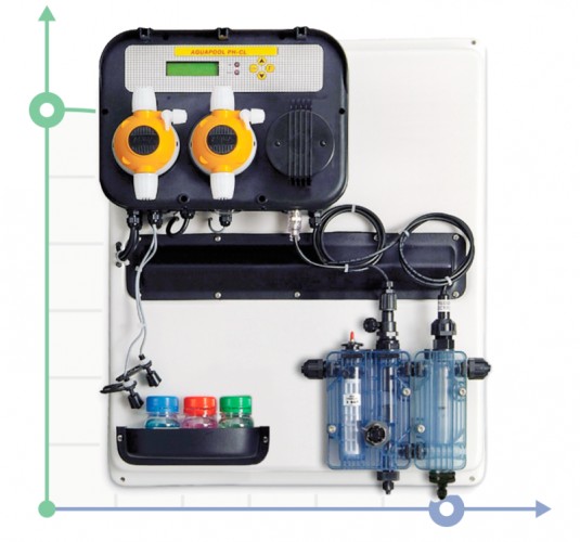 Automatyczny system dozowania A-POOL system PH-CL PVDF-PTFE-VT 5-5
