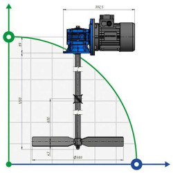 Mieszadło MLW501295, 0,75 kW, 95 obr/min