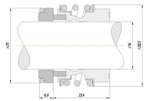Uszczelnienie mechaniczne wału R-MG13 14, CAR/SIC, VITON, 304, G6
