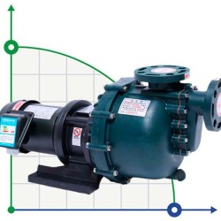 Pompa transferowa chlorowodoru QHB-G-75072EAL-SSH5V38AGABS GFRPP, 1225 l/min, 26 m, 380 V, odśrodkowa, samozasysająca