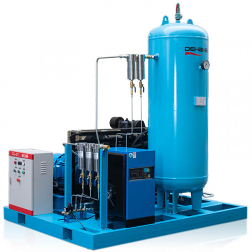 Sprężarka tłokowa powietrza DEHAHA linii do cięcia laserowego serii DHH o wydajności 1-2,5 m3/min, mocy 11-25 kW i ciśnieniu 3 MPa
