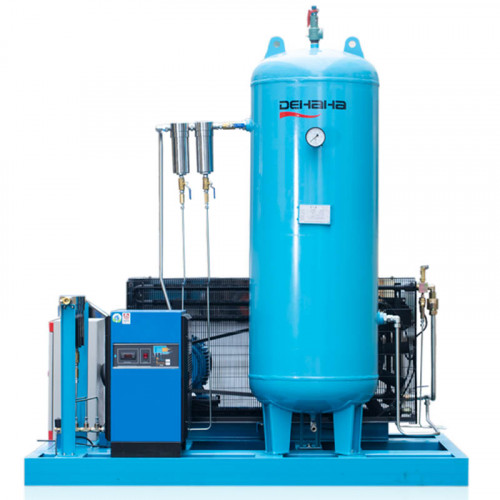 Sprężarka tłokowa powietrza DEHAHA linii do cięcia laserowego serii DHH o wydajności 1-2,5 m3/min, mocy 11-25 kW i ciśnieniu 3 MPa