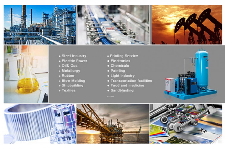 Sprężarka tłokowa powietrza DEHAHA linii do cięcia laserowego serii DHH o wydajności 1-2,5 m3/min, mocy 11-25 kW i ciśnieniu 3 MPa