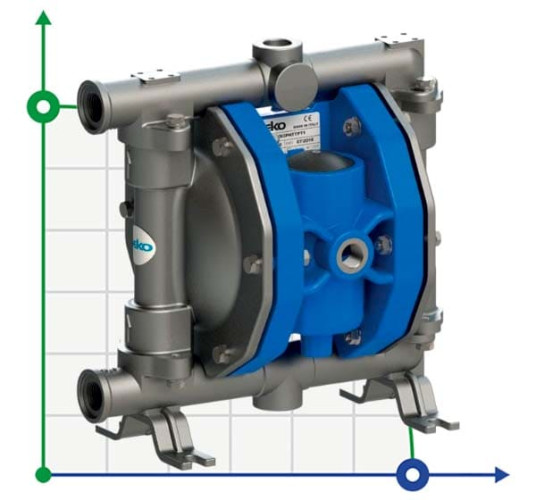 Pneumatyczna pompa membranowa SEKO Duotek AF65 AISI316