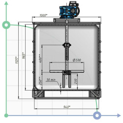 Mieszadło do produktów lepkich MV 500895S