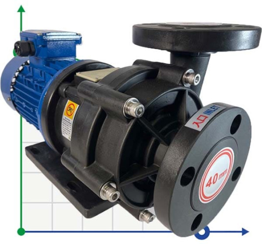 Pompa z napędem magnetycznym MP-HX-440 GFRPP, 240L/min, 12,3m, 380V, ABLE Motor