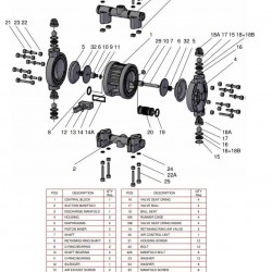 RUBY 020V-P-TVT-T  pompa membranowa pneumatyczny
