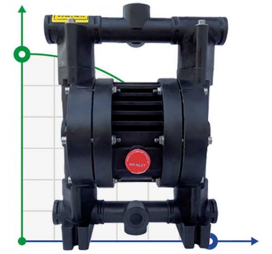 RUBY 020V-P-TVT-T pompa membranowa pneumatyczny