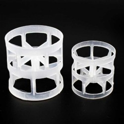 Plastikowe pierścienie Palla, PP, 25x25x1 mm