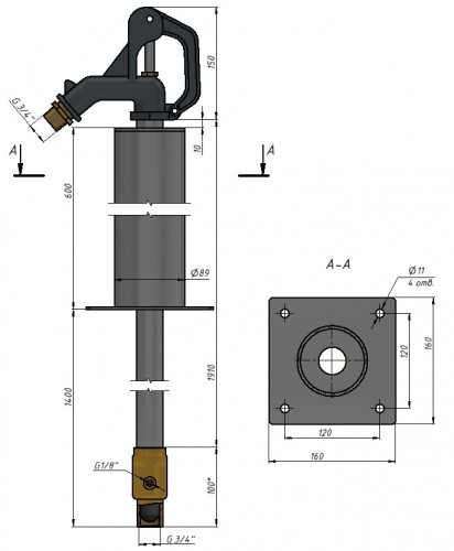 BG-205 Bezołowiowy hydrant stoczniowy odporny na mróz