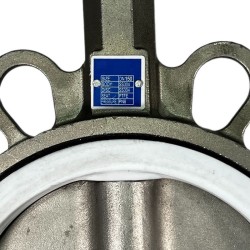 PN6 DN150 Zawór Motylkowy, korpus i tarcza AISI 304, PTFE, pneumatyczna dwustronnego działania Ex, ustawnik pozycyjny 4-20MA