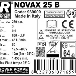 NOVAX 25B pompa do gorących cieczy do 95°C