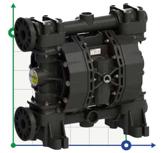 Pompa membranowa do kwasu azotowego PHOENIX P120 PVDF SANTOPRENE+PTFE, 120 l/min