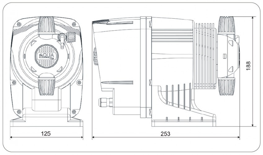 Pompa dozująca elektromagnetyczna membranowa PDE HC200+ MULTIFUNKCJA M70 240V PVC-PVDF-CE-VT (SA), 1,8-14 l/h, 20-1 bar