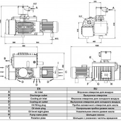 Pompa próżniowa Zinisan ZYVP-650/15 olejowa jednostopniowa