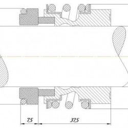 Uszczelnienie mechaniczne wału R-MG13 18, CAR/SIC, VITON, 304, G6