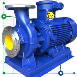 TKHWB 100/220-3/4 (40,4/13,1), 3 kW, AISI 304, 1450, Ex pozioma pompa ze stali nierdzewnej