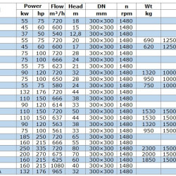 Pompa do produktów naftowych IRG BGLB 300-500 (720/80), 250kW, 1480 Ex