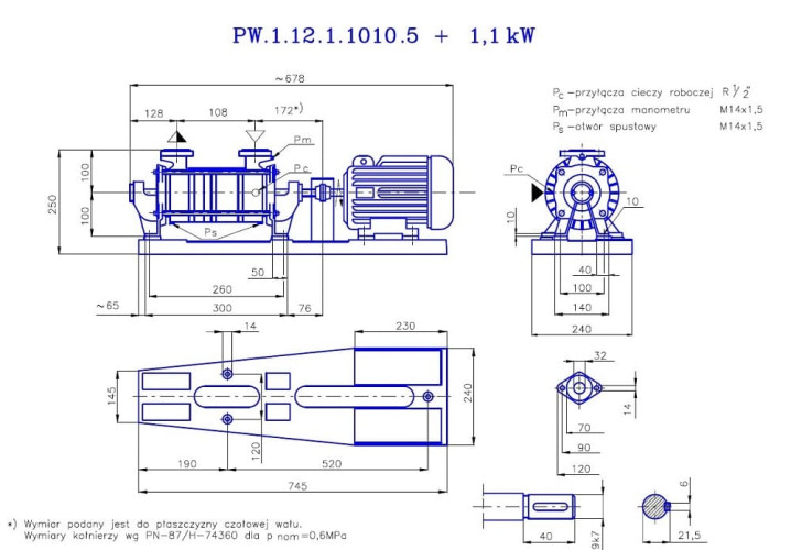 PW.1.12.1.1010 pompa próżniowa jednostopniowa