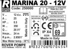 MARINA 20 -12V pompa pierścieniowa cieczy